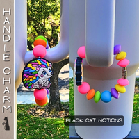 LISA FRANK HEDGEHOG HANDLE CHARM FROM BLUE CAT TEES ON  SHOPIFY