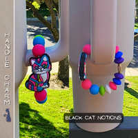 COLORFUL CAT HANDLE CHARM FROM BLUE CAT TEES ON  SHOPIFY