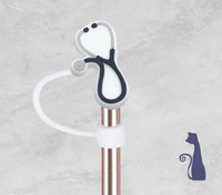 MEDICAL STETHOSCOPE STRAW TOPPER  FROM BLUE CAT TEES ON  SHOPIFY