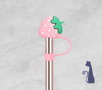 Strawberry Pink Straw Topper From Blue Cat Tees On Shopify