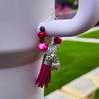 Red Apple Teacher Handle Charm
