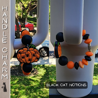 PUMPKIN BATS HANDLE CHARM FROM BLUE CAT TEES ON  SHOPIFY