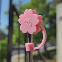 Flower Pink Straw Topper