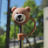 Bear Brown Straw Topper