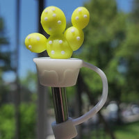 Cactus Light Green Straw Topper