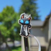 Hocus Pocus Binx Black Cat Straw Topper