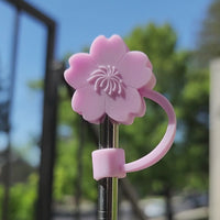 Flower Purple Straw Topper