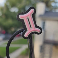 Gemini Zodiac Straw Topper