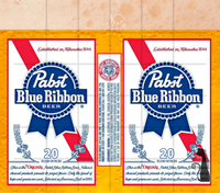 PBR Pabst Blue Ribbon 20 oz Skinny Tumbler