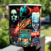 Horror Friends Halloween Coffee Mug From Blue Cat Tees