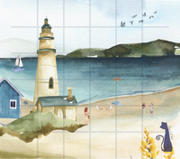 Beach Lighthouse 20 oz Skinny Tumbler Sassy