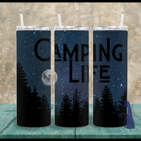 Camping Life 20 oz Skinny Tumbler Sassy