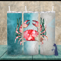 Crab Beach 20 oz Skinny Tumbler Sassy