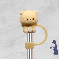 CUTE BEAR STRAW TOPPER  FROM BLUE CAT TEES ON  SHOPIFY