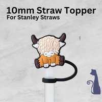 HIGHLAND COW STRAW TOPPER FROM BLUE CAT TEES ON  SHOPIFY