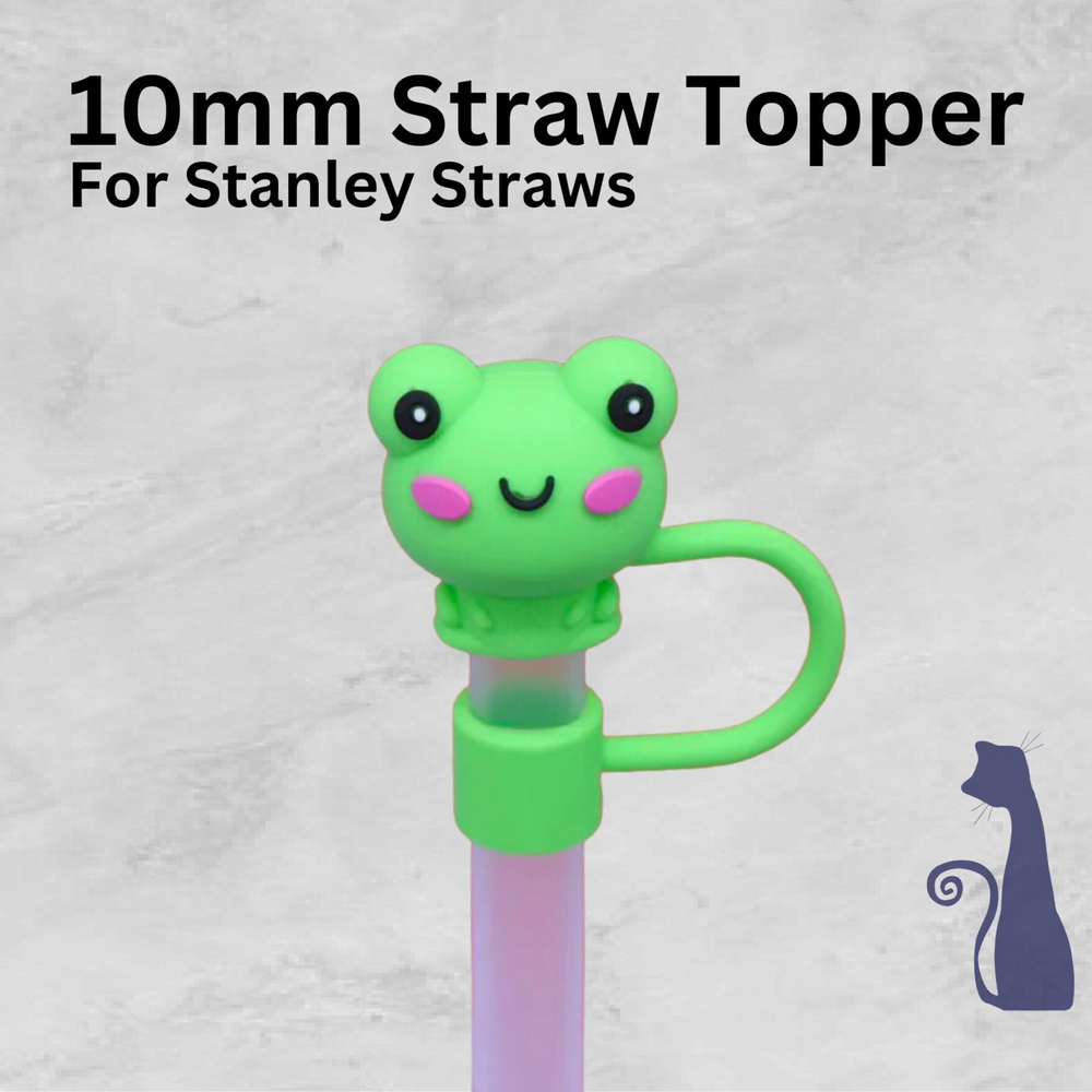 FROG STRAW TOPPER  FROM BLUE CAT TEES ON  SHOPIFY