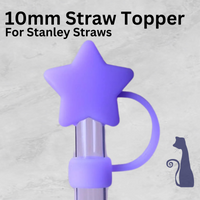 PURPLE STAR STRAW TOPPER  FROM BLUE CAT TEES ON  SHOPIFY