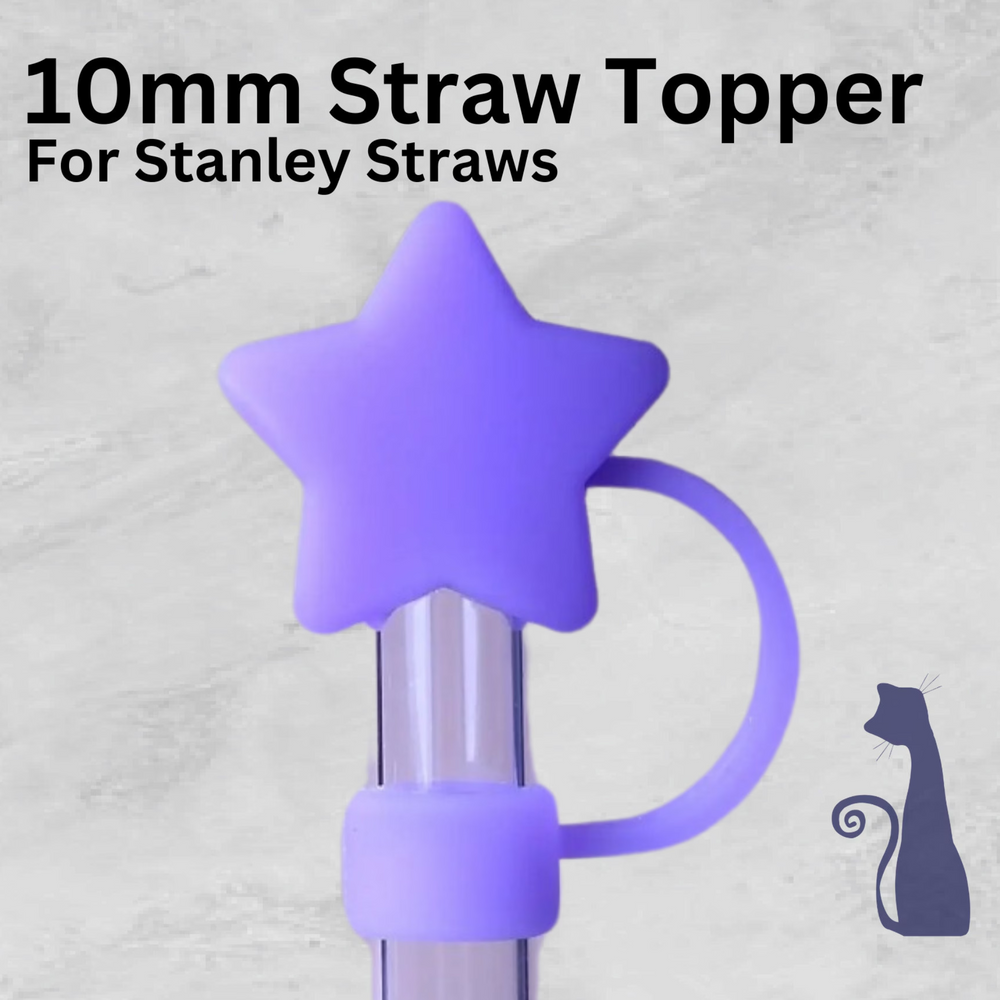 PURPLE STAR STRAW TOPPER  FROM BLUE CAT TEES ON  SHOPIFY