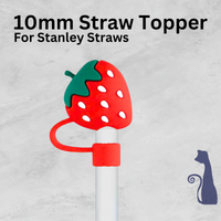 
              RED STRAWBERRY STRAW TOPPER  FROM BLUE CAT TEES ON  SHOPIFY
            