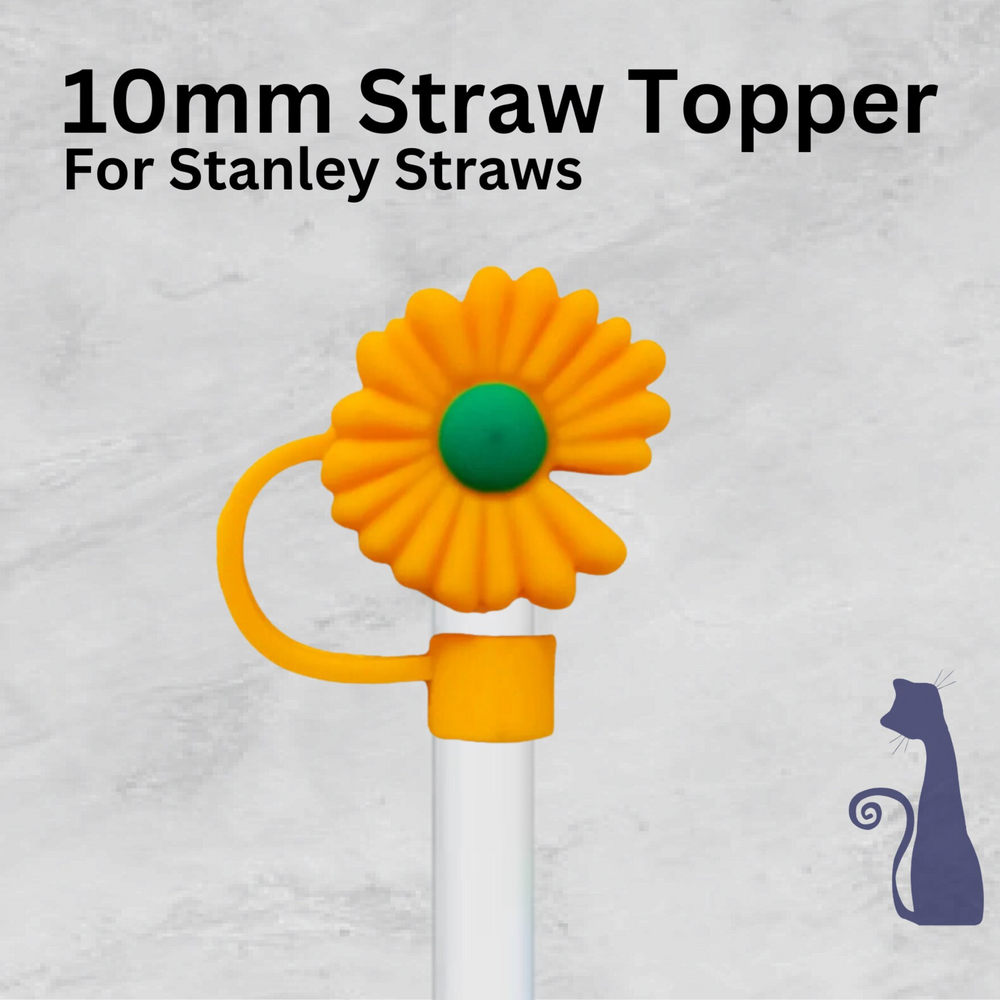 SUNFLOWER STRAW TOPPER  FROM BLUE CAT TEES ON  SHOPIFY