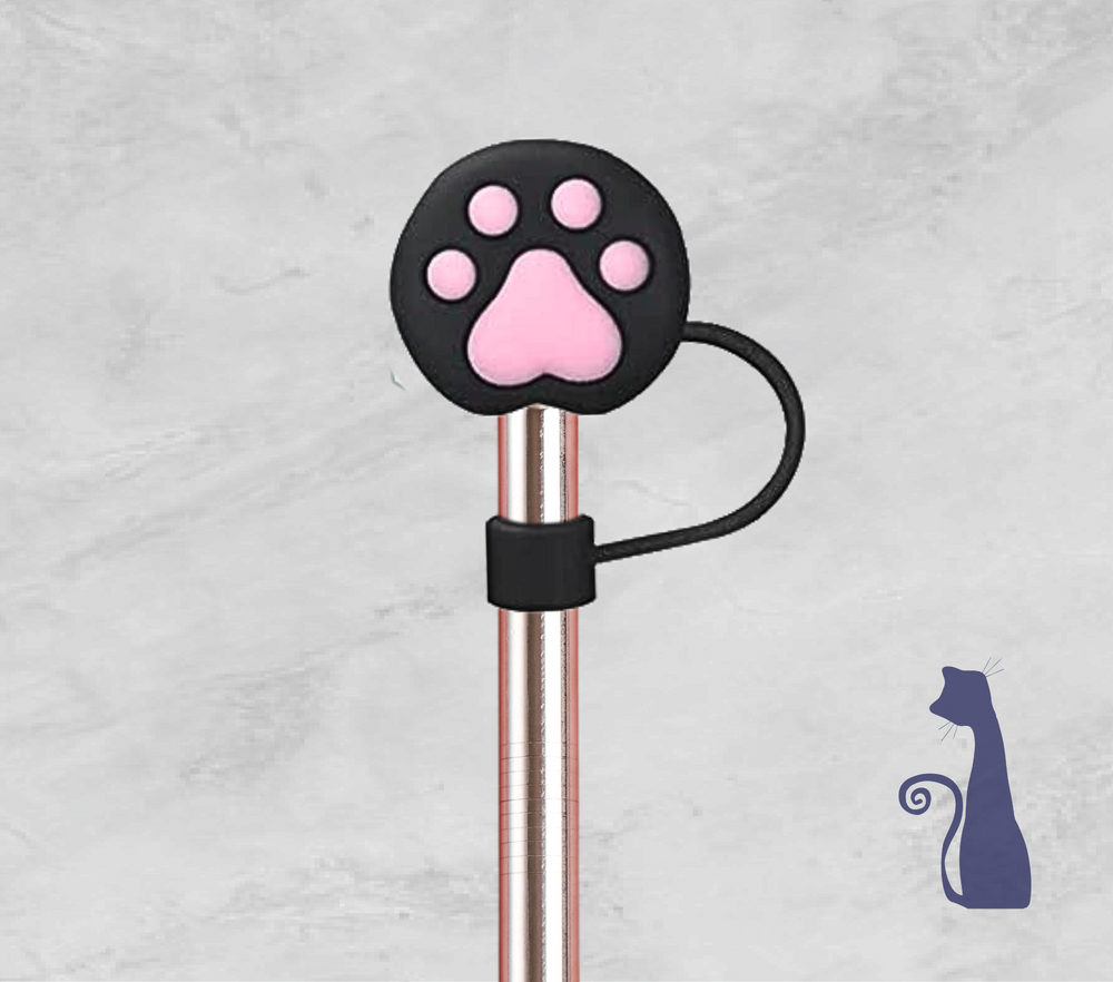 Cat Paw STRAW TOPPER  FROM BLUE CAT TEES ON  SHOPIFY 