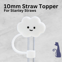 
              WHITE  CLOUD STRAW TOPPER  FROM BLUE CAT TEES ON  SHOPIFY
            