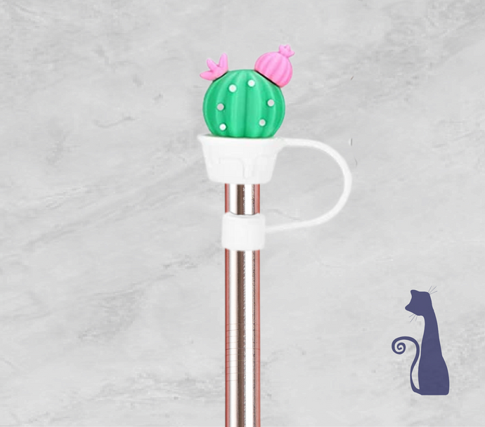 Cactus Straw Topper From Blue Cat Tees On Etsy & Shopify