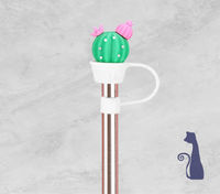 
              Cactus STRAW TOPPER  FROM BLUE CAT TEES ON  SHOPIFY
            