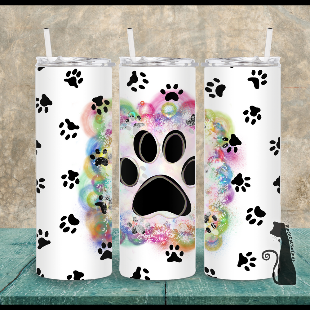 Cat Paw Color Blast 20oz Tumbler