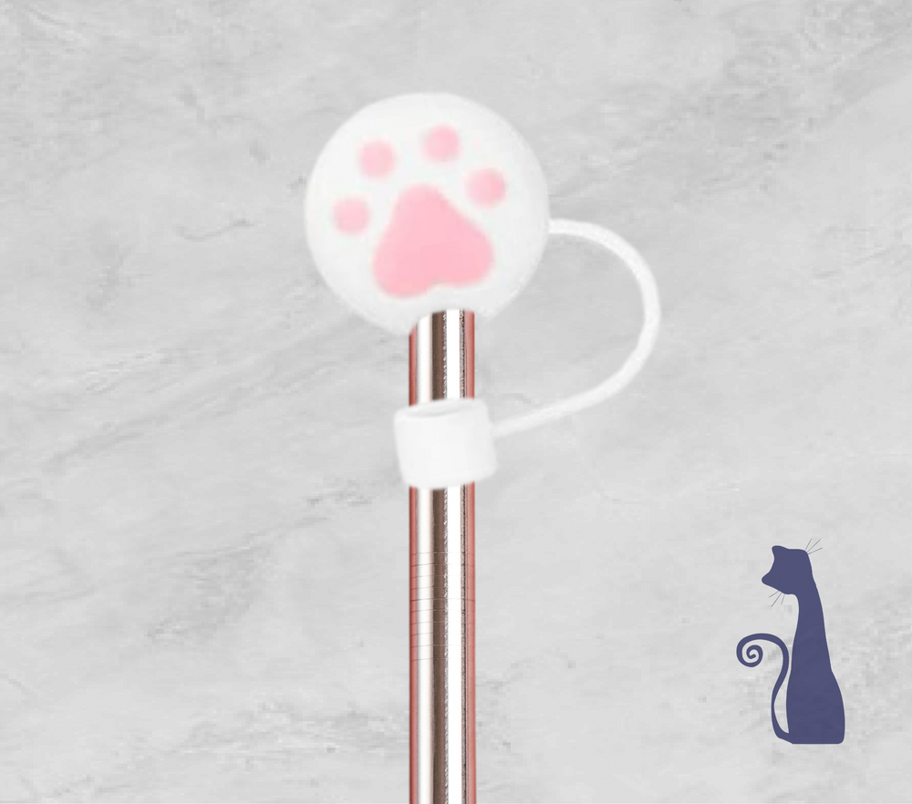 Cat Paw STRAW TOPPER  FROM BLUE CAT TEES ON  SHOPIFY 