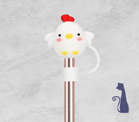 
              Chicken White Straw Topper From Blue Cat Tees On Shopify
            