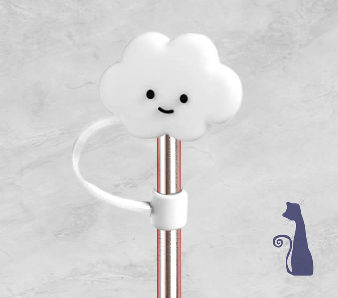 Cloud White Straw Topper From Blue Cat Tees On Etsy & Shopify