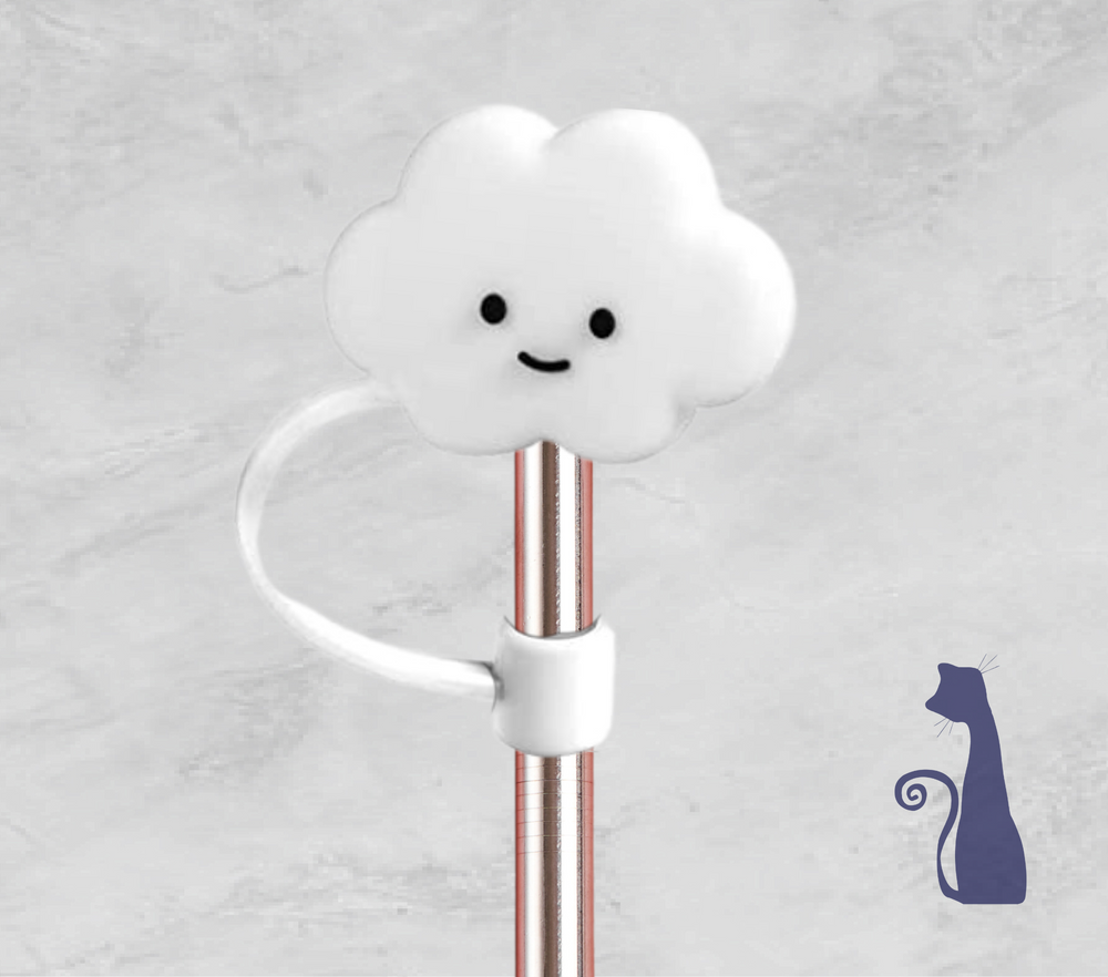 Cloud White Straw Topper From Blue Cat Tees Shopify