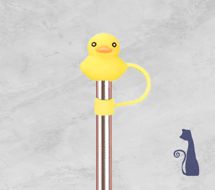 Rubber Duck Straw Topper From Blue Cat Tees On Etsy & Shopify