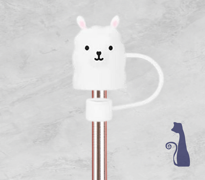 Llama Straw Topper From Blue Cat Tees On Etsy & Shopify