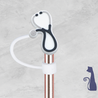 MEDICAL STETHOSCOPE STRAW TOPPER  FROM BLUE CAT TEES ON  SHOPIFY 