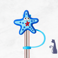 Starfish Blue Straw Topper