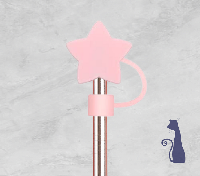 Pink Star Straw Topper From Blue Cat Tees on Etsy & Shopify