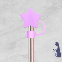 Purple Star Straw Topper From Blue Cat Tees On Shopify