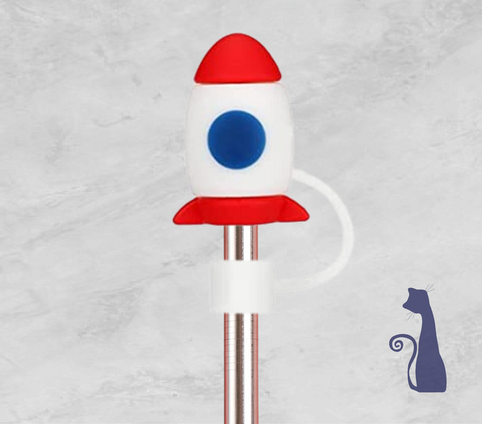 Rocket Starship Straw Topper From Blue Cat Tees On Shopify