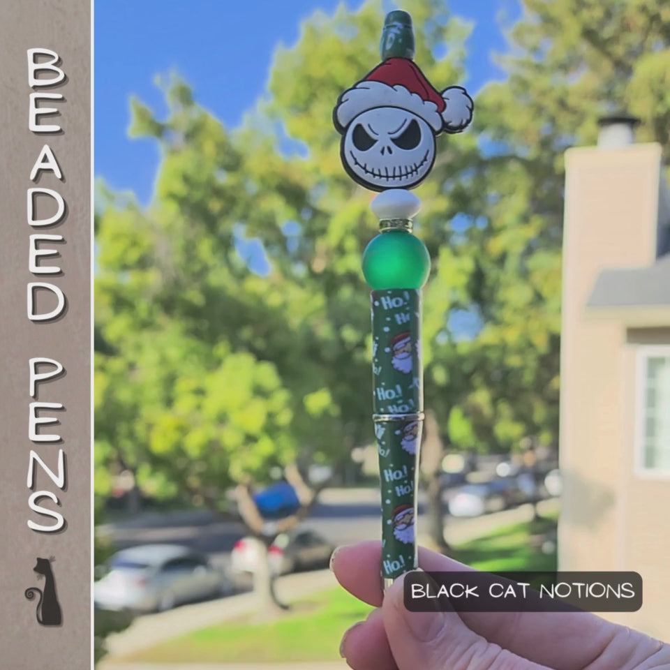 Jack Skellington Santa Claus Christmas Beaded Pen