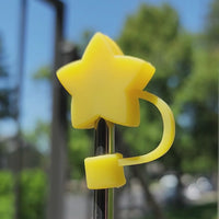 
              10mm Star Yellow Straw Topper
            