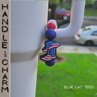 
              Fourth of July Patriotic  Cowboy Boot Handle Charm
            