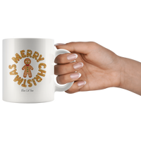 
              Merry Christmas Gingerbread Man White Coffee Mug
            