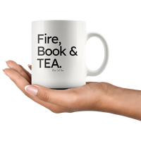 
              Fire Book & Tea Coffee Mug
            