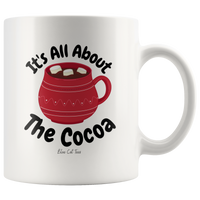 
              It's All About The Cocoa Christmas White Coffee Mug
            