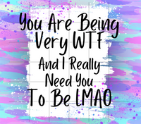 
              You're Are Being Very WTF When I Really Need You To Be LMAO Funny 20 oz Skinny Tumbler Sassy
            