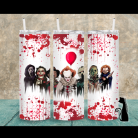 Horror Friends Tumbler Without Friends Word 20oz  Tumbler