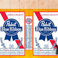 PBR Pabst Blue Ribbon 20 oz Skinny Tumbler