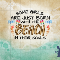 Some Girls Are Born With The Beach In Their Souls 20 oz Skinny Tumbler Sassy